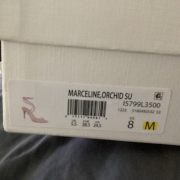 VERONICA BEARD SUEDE LEATHER MARCELINE ANKLE STRAP SANDALS ORCHID NIB SZ 8 - Picture 16 of 16